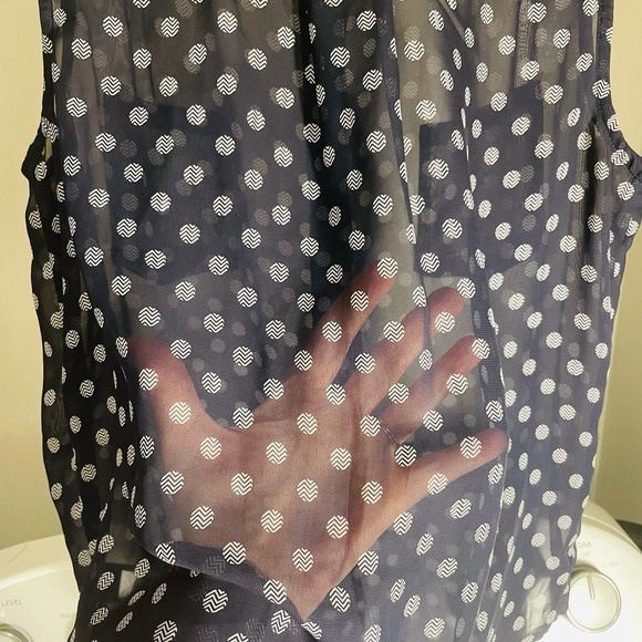 AB Studio Translucent polka dot top, dress up or down - Picture 3 of 7